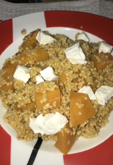 mijo con calabaza cena saludable, rapida y ligera