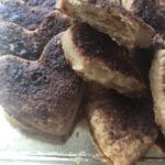 Barritas de bizcocho con coco y chocolate