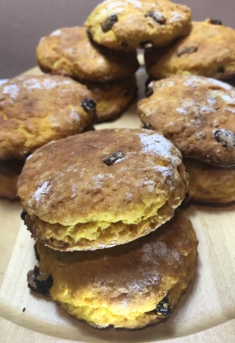 scones de calabaza, receta facil