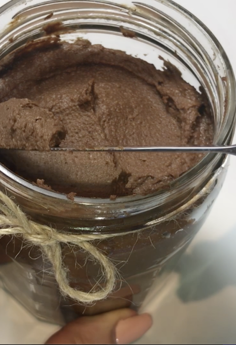 receta de hummus de chocolate saludable, con garbanzos, sin azucar