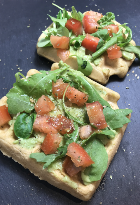 gofres salados de garbanzos sin gluten