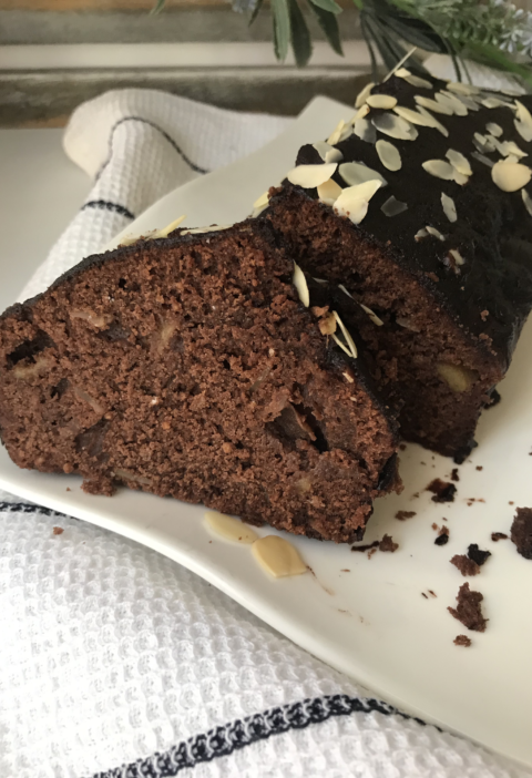 bizcocho de harina de espelta integral y manzana sin azucar