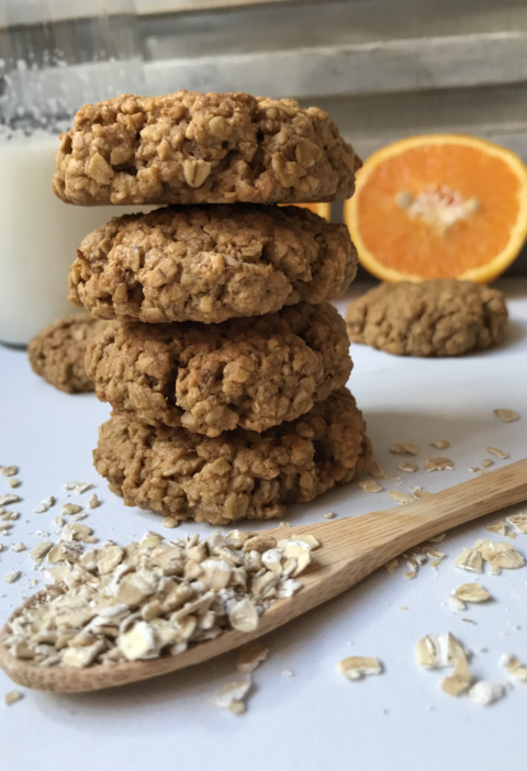 galletas de avena saludables, naranja, fit, sin azúcar, sin harina, caseras, crujientes, gullón