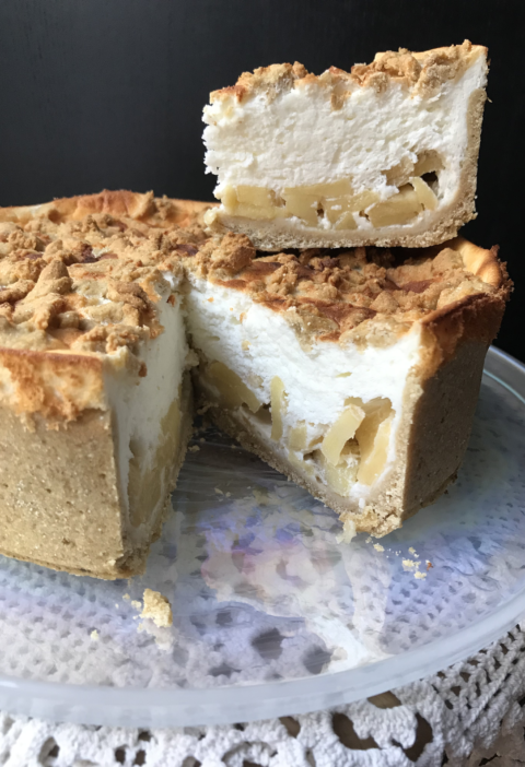 pastel de manzana con avena y yogur