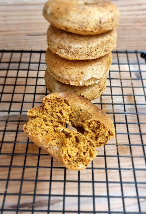 donuts con harina de trigo sarraceno, sin azucar, sin gluten, sin huevos, veganos, saludables, fit