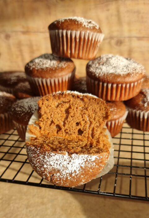 magdalenas de cafe con leche ,chocolate