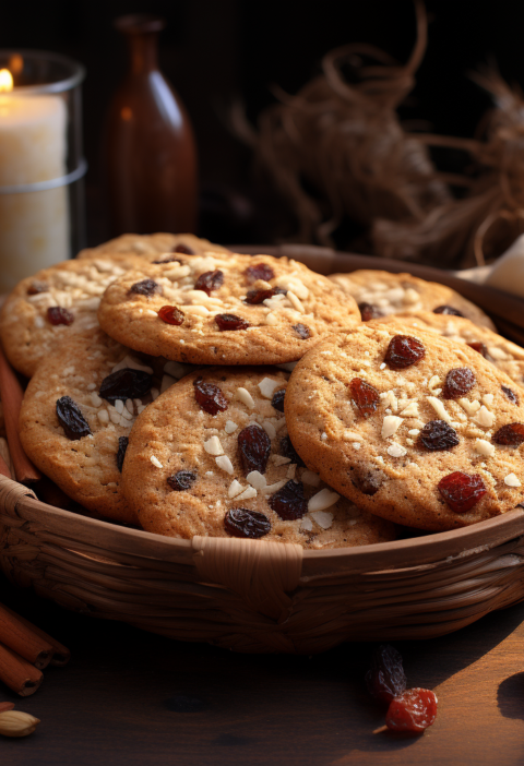 galletas de harina de trigo sarraceno con frutos secos sin azucar